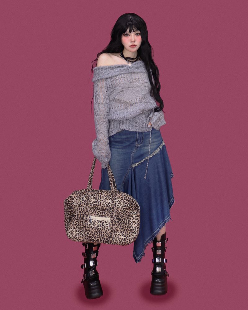 leopard cotton big bag