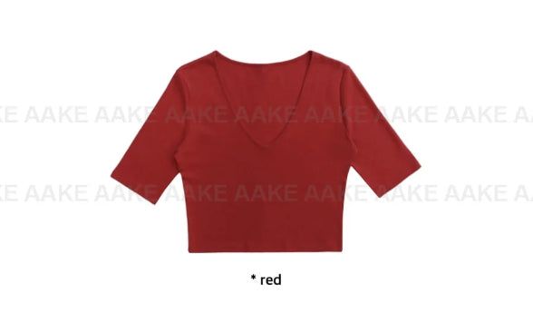 DEEP V HALF TEE