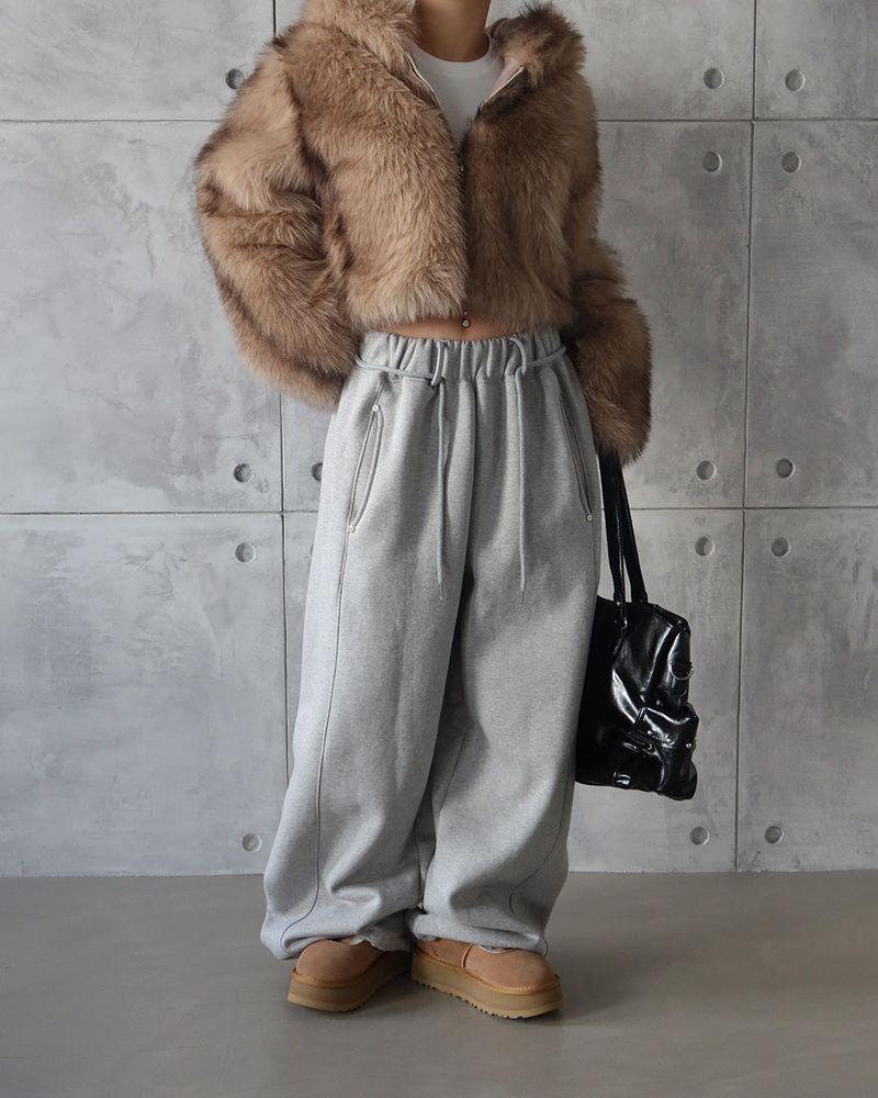 Like Hood Zip-Up Fur Jacket