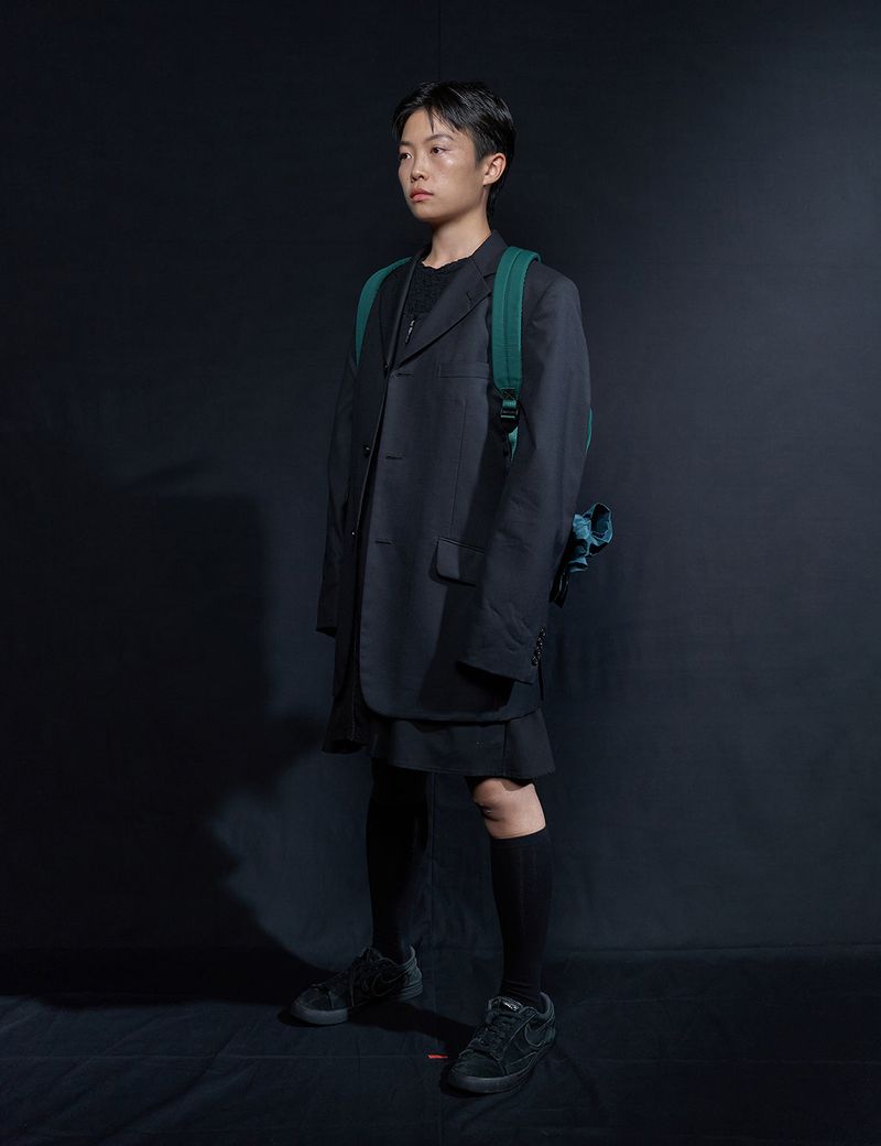 Knotted Backpack (Peacock green)