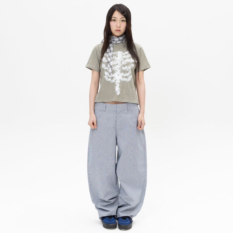 Lace Bone Angel Tee - Khaki