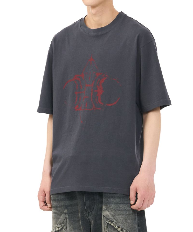 ROCK LOGO TEE - CHARCOAL