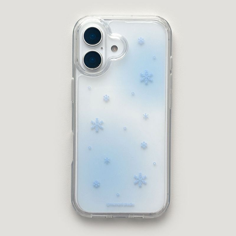 Monani Studio（モナニースタジオ）の「[Gel-hard] Snow Phone case (Blue) (only case)（Smartphone Accessories）」