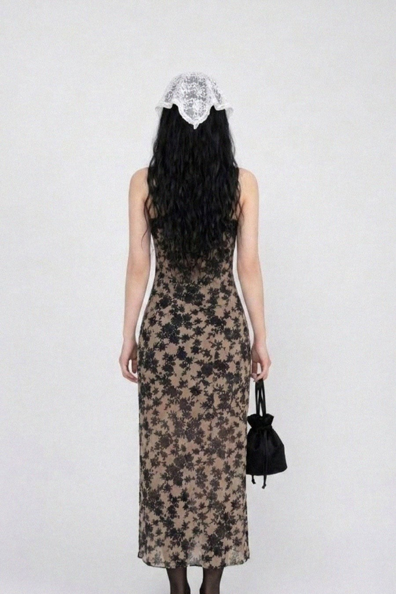 SIREN LACE GOWN SLIT DRESS