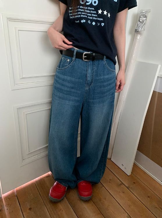 BAON（バオン）の「Ain Semi-Balloon Fit Wide Denim Pants（Pants）」
