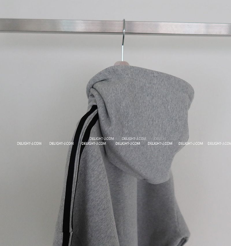 Breeze napping track Oversized-fit hooded zip-up
