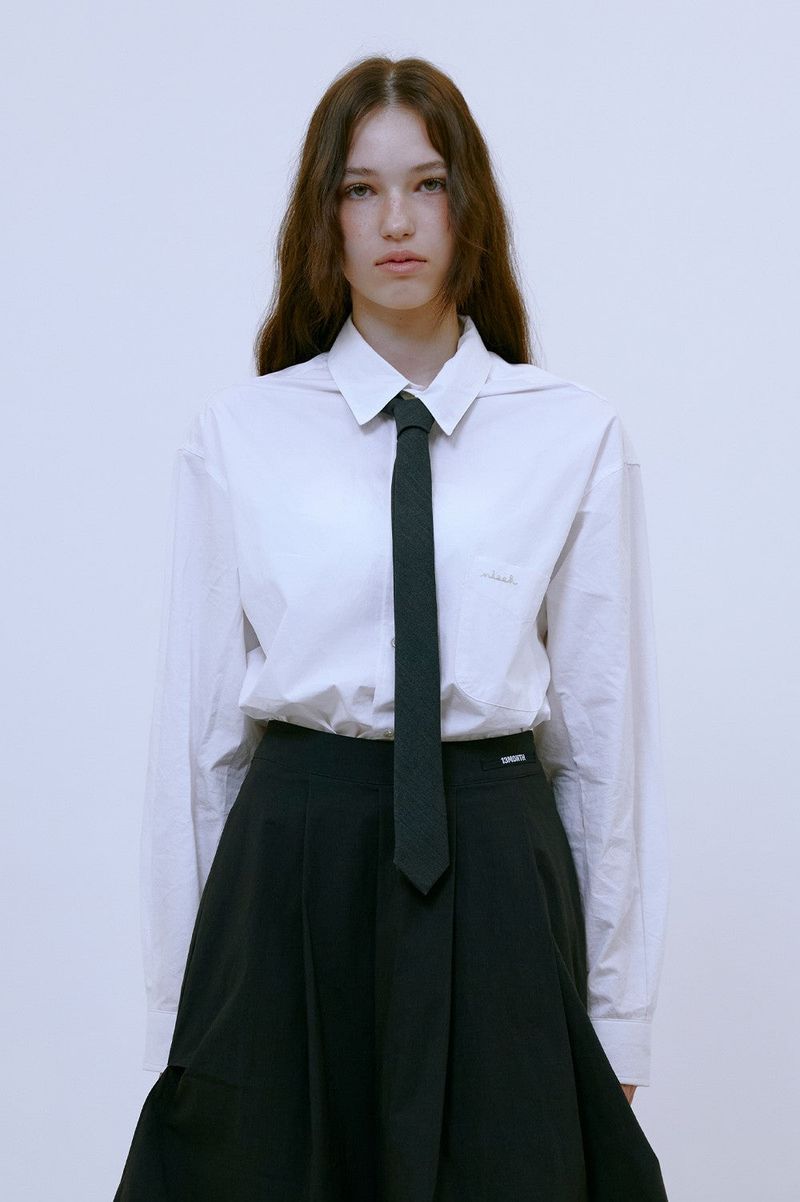 Classic Slim Necktie (CHARCOAL)