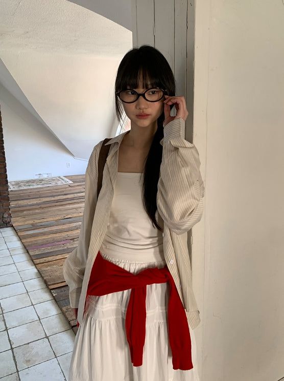 Rico Frill V-Neck Knit Cardigan