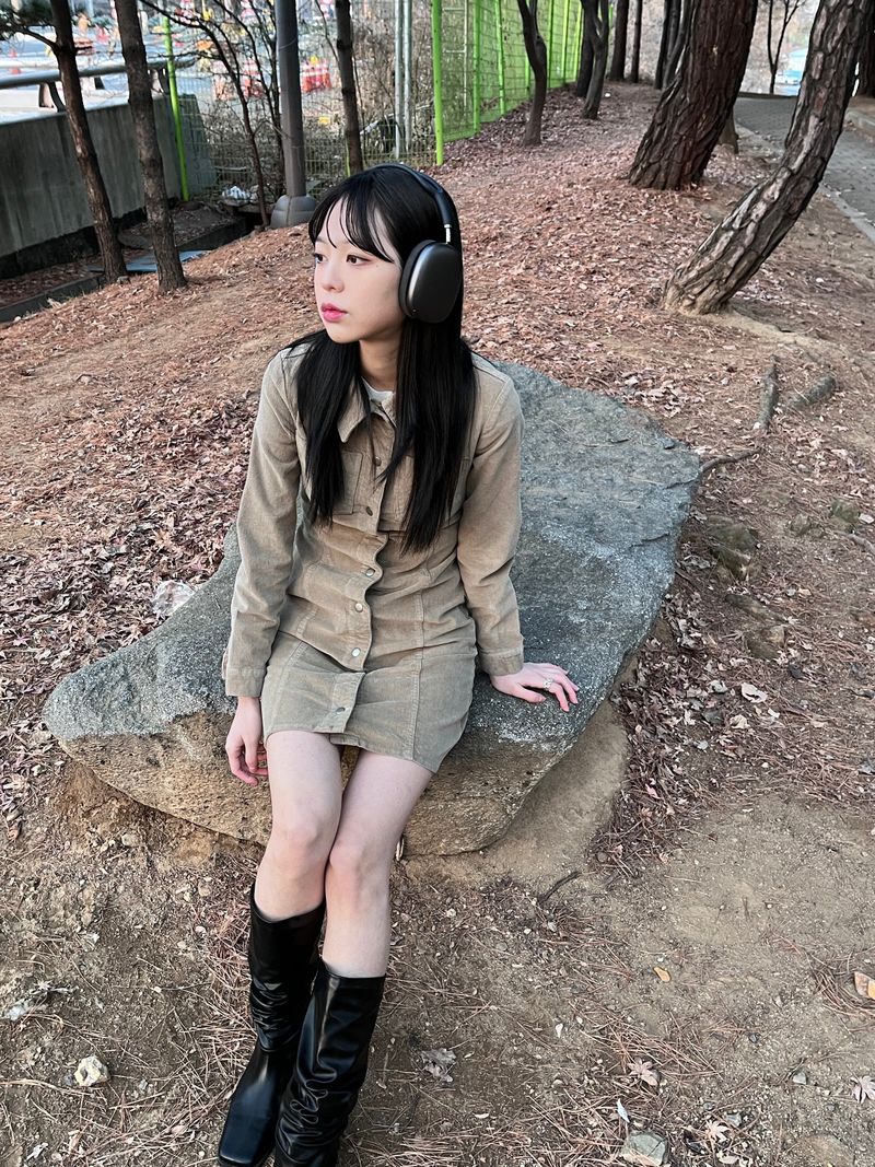 Western collar mini dress