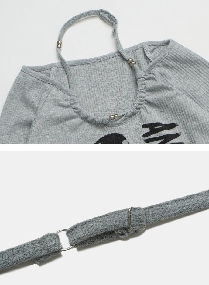 Choker Neck Cropped T-shirt