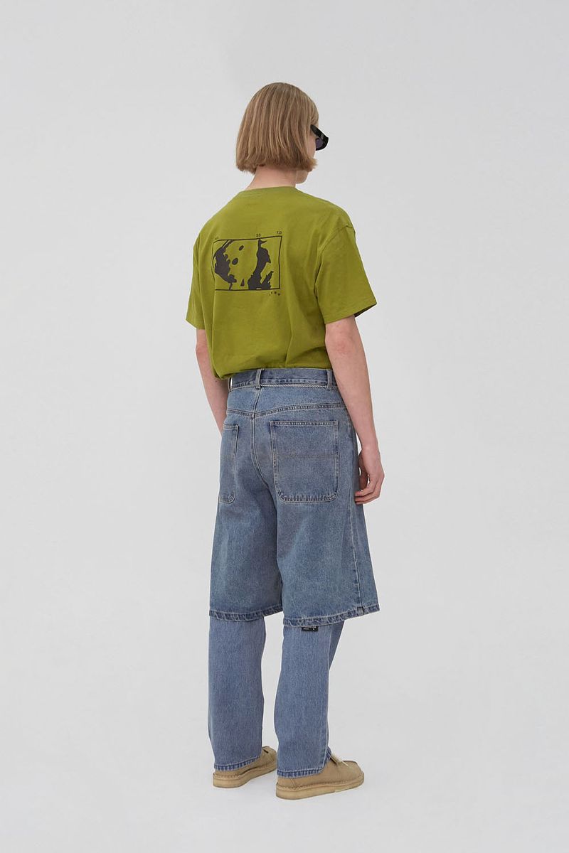 Square Graphic Tee_Olive Grey