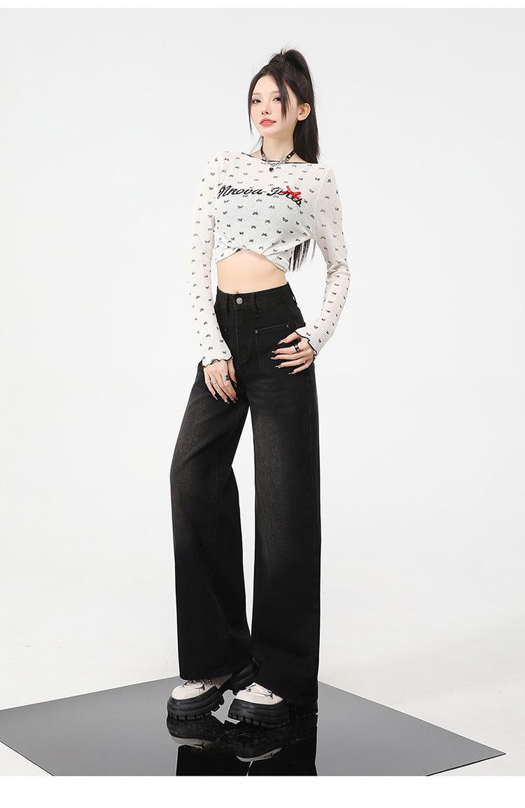 Charcoal Grey High-Rise Sculpting Cargo Jeans