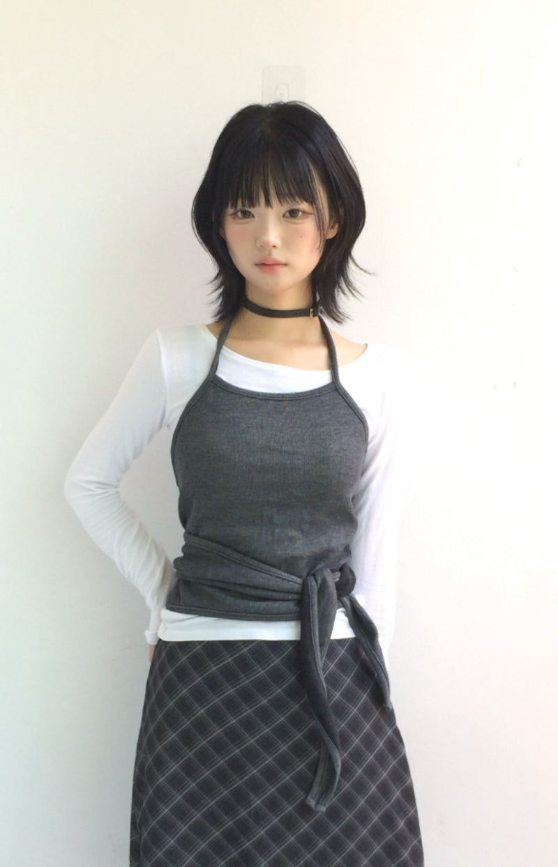 More cross checkered skirt