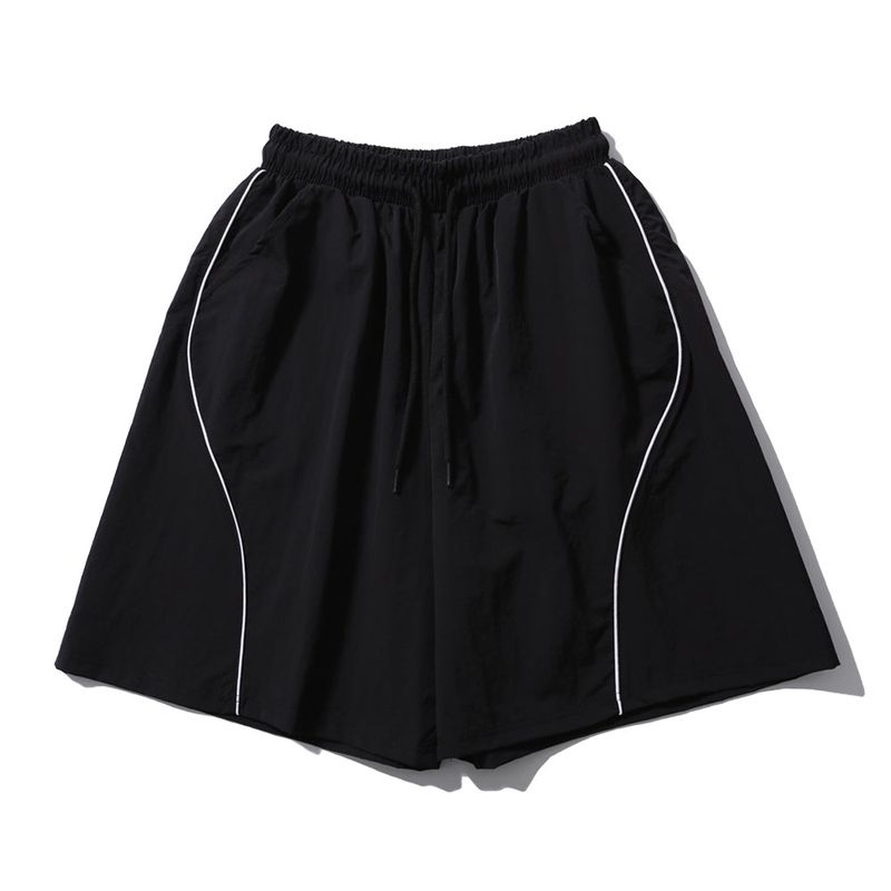 SEARCH410(サーチ410)の「CURVE LINE TRACK HALF PANTS BLACK(Pants)」
