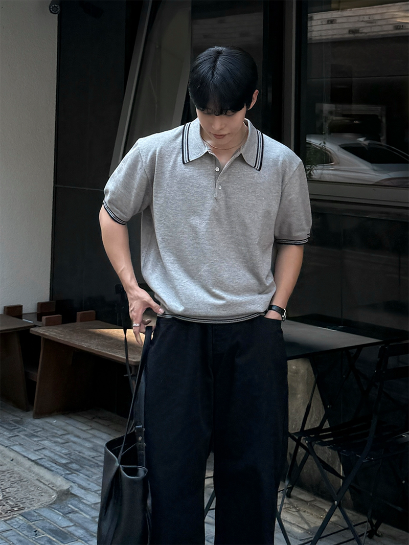 AVAND(アバンド)の「Potter collar short-sleeved knitwear(Tops)」