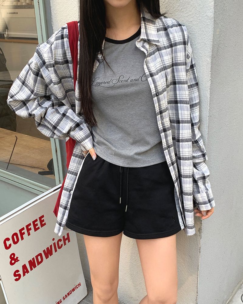 [ORIGINAL] Curry Summer Check Oversized Shirt