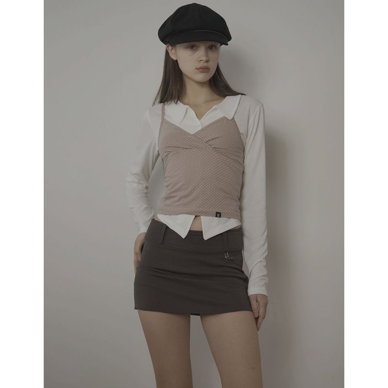 DOT CAMISOLE-BEIGE