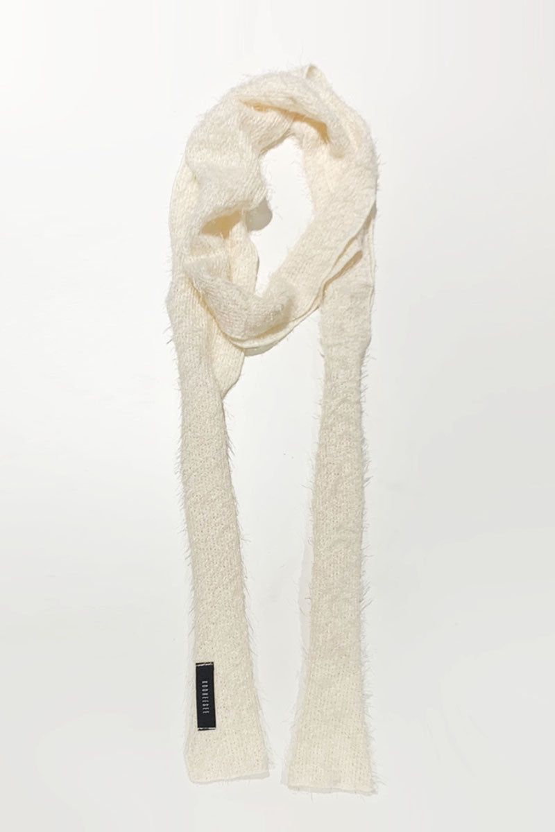 KOOKEESEE（クキシ）の「ヘアリーニットマフラー（イエロー）（ファッション小物）」