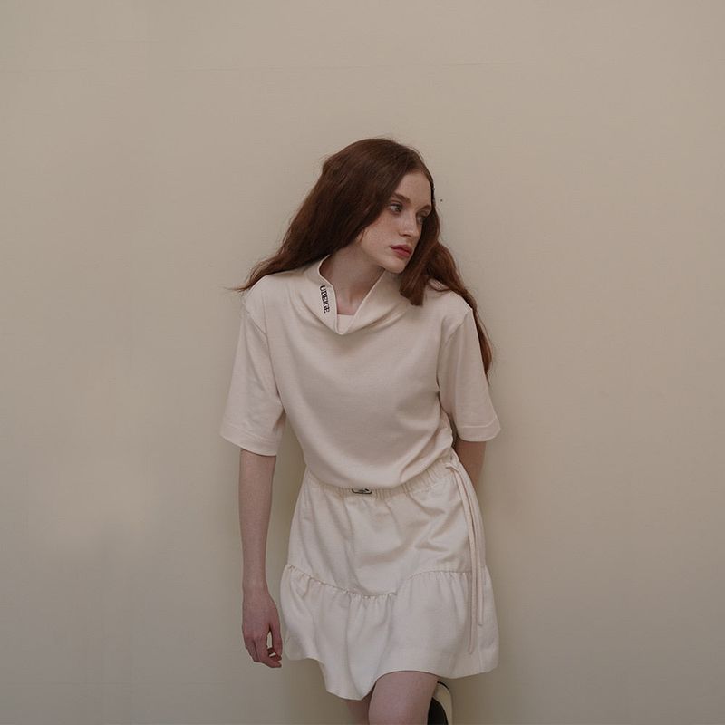 Cream Drape T-Shrits