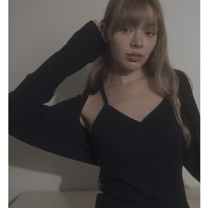 CLOUDY BOLERO-BLACK
