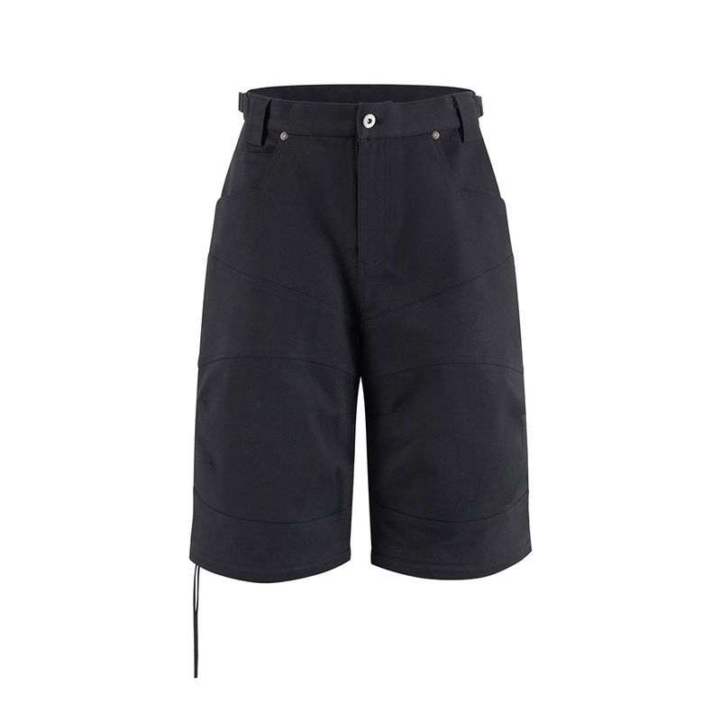 (DUC) 2Way ZipOff Biker Pants Black