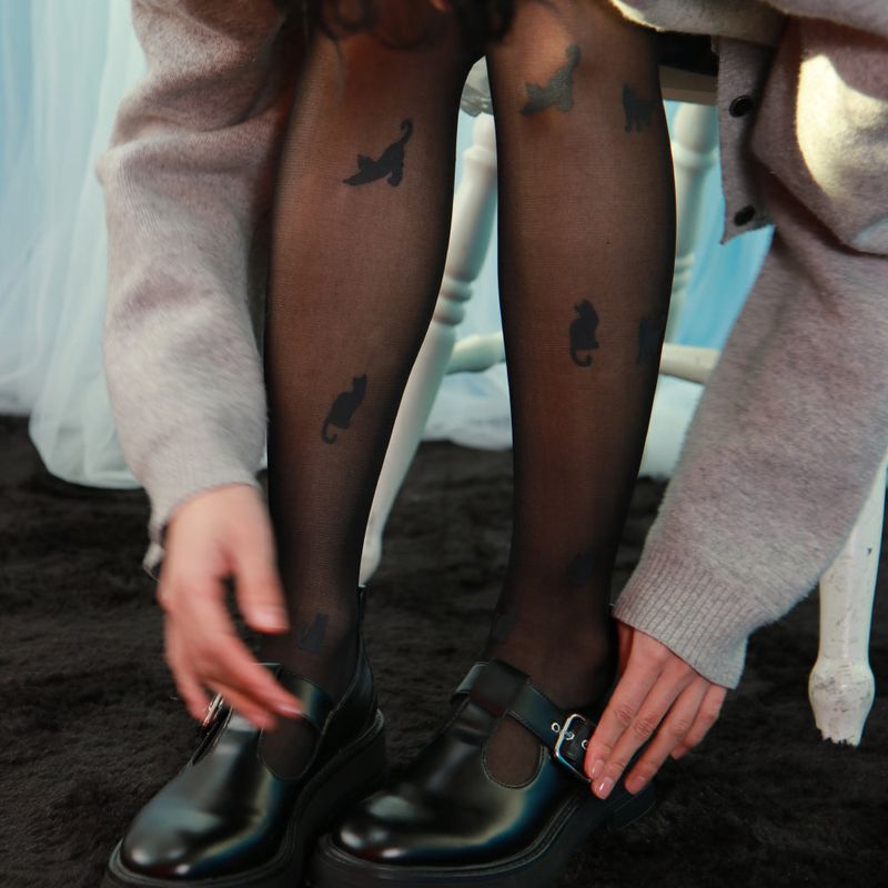 onnitella（オニテラ）の「meow black tights（Fashion Accessories）」