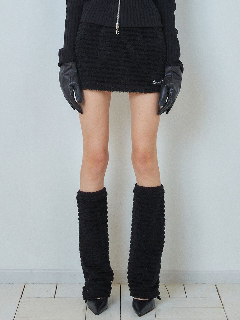 crank（クランク）の「LEG WARMER MINI SKIRT_BK（Skirts）」