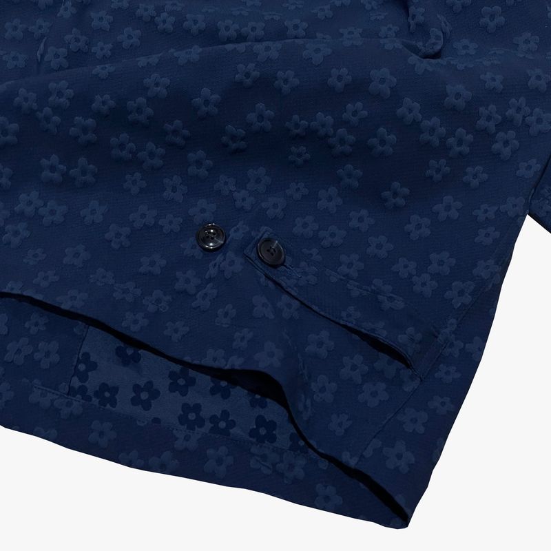 flower robe cardigan_blue