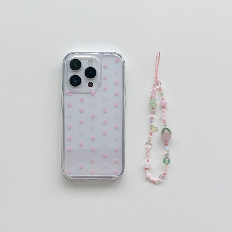 [jelly hard] swirl star case - pink