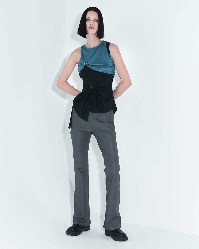 Chain Link Layered Top _ Teal