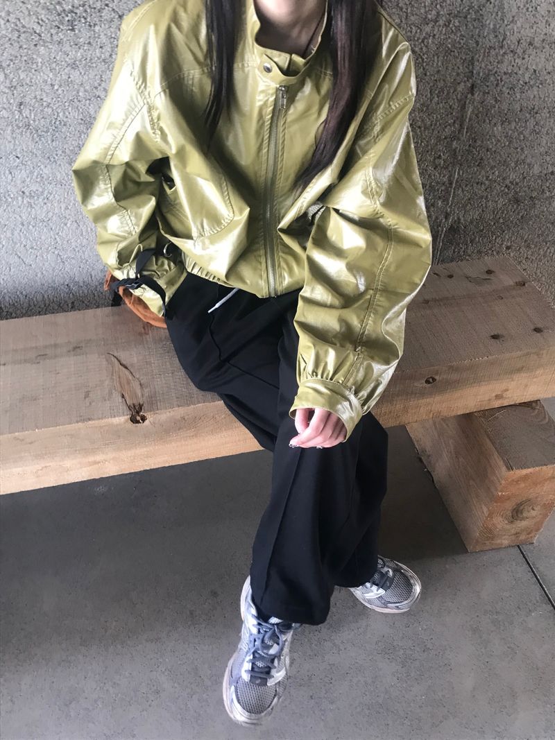 Sewing two-way leather jacket