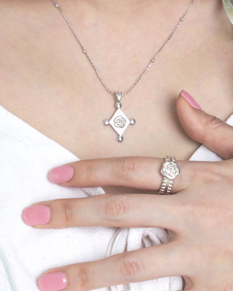 [MADE] lovely rose. double side dot ring