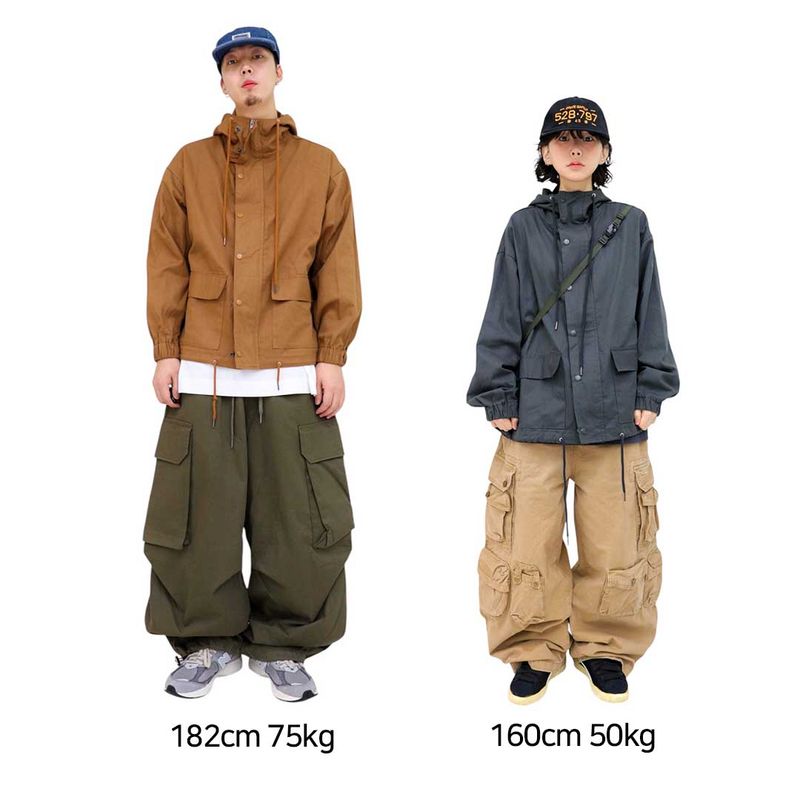 Oversized Vintage Hooded Field Jacket