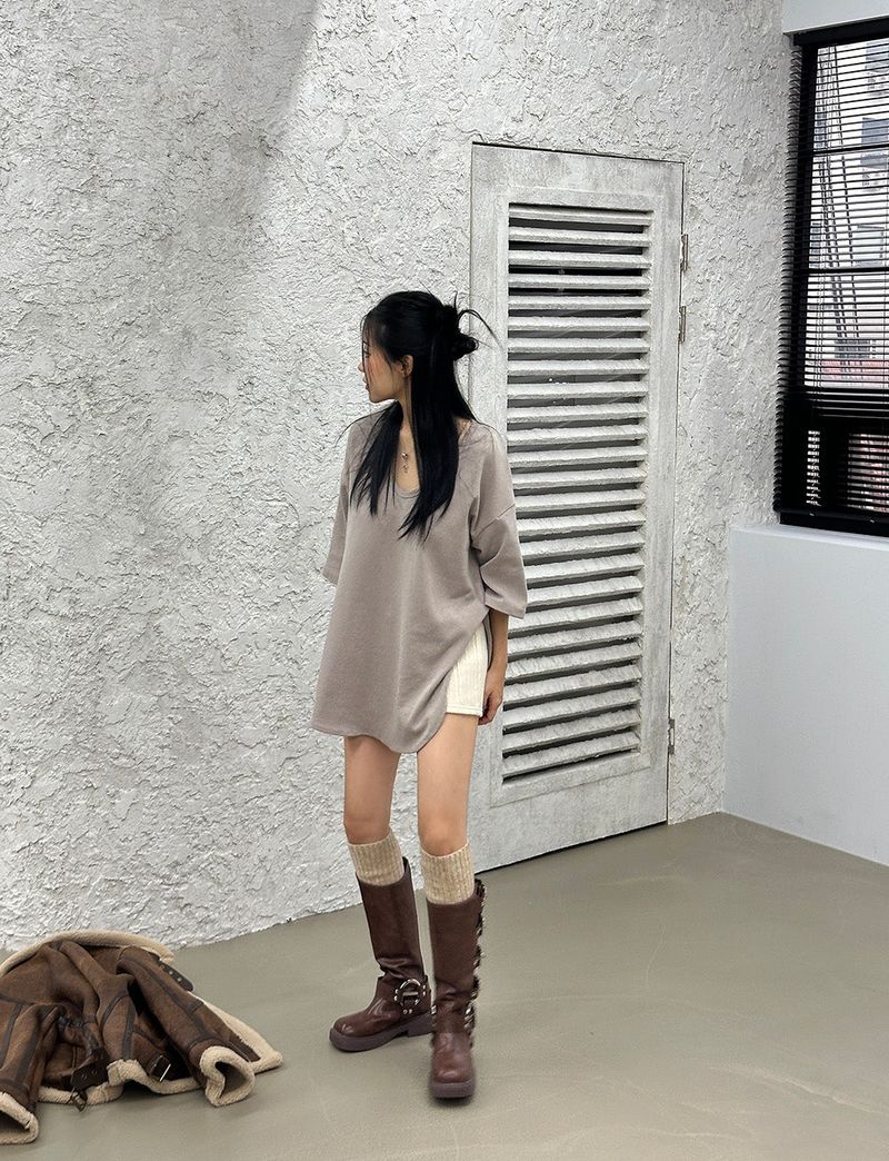 Delight-J(ディライトジェイ)の「Maison Loose fit Napping Inner Short Sleeve Tee(Tops)」