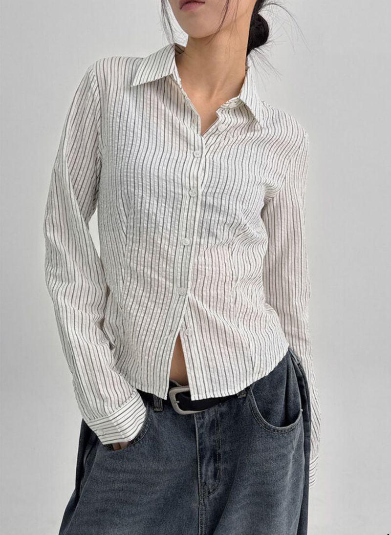 BLACKUP（ブラックアップ）の「[MADE] Mitsuki Stripe Shirt（Tops）」