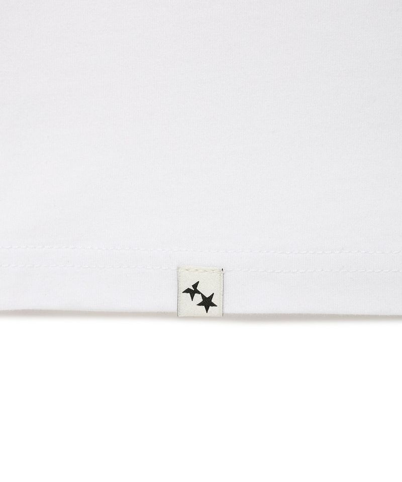 TWIN STAR CHECK APPLIQUE LS TEE WHITE(CV2GSUT555A)