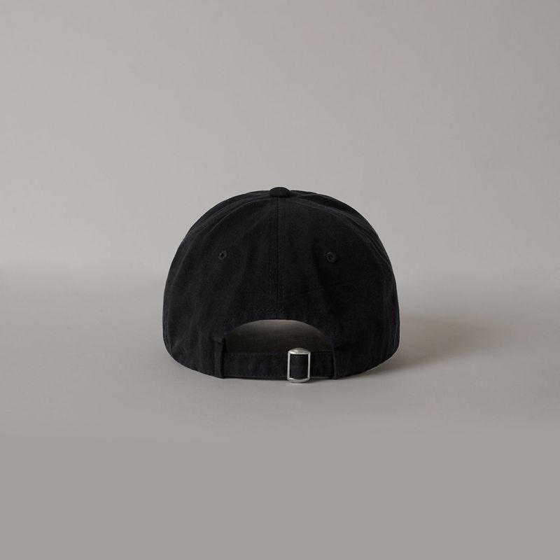 Washed Logo Ball Cap (Black/White)