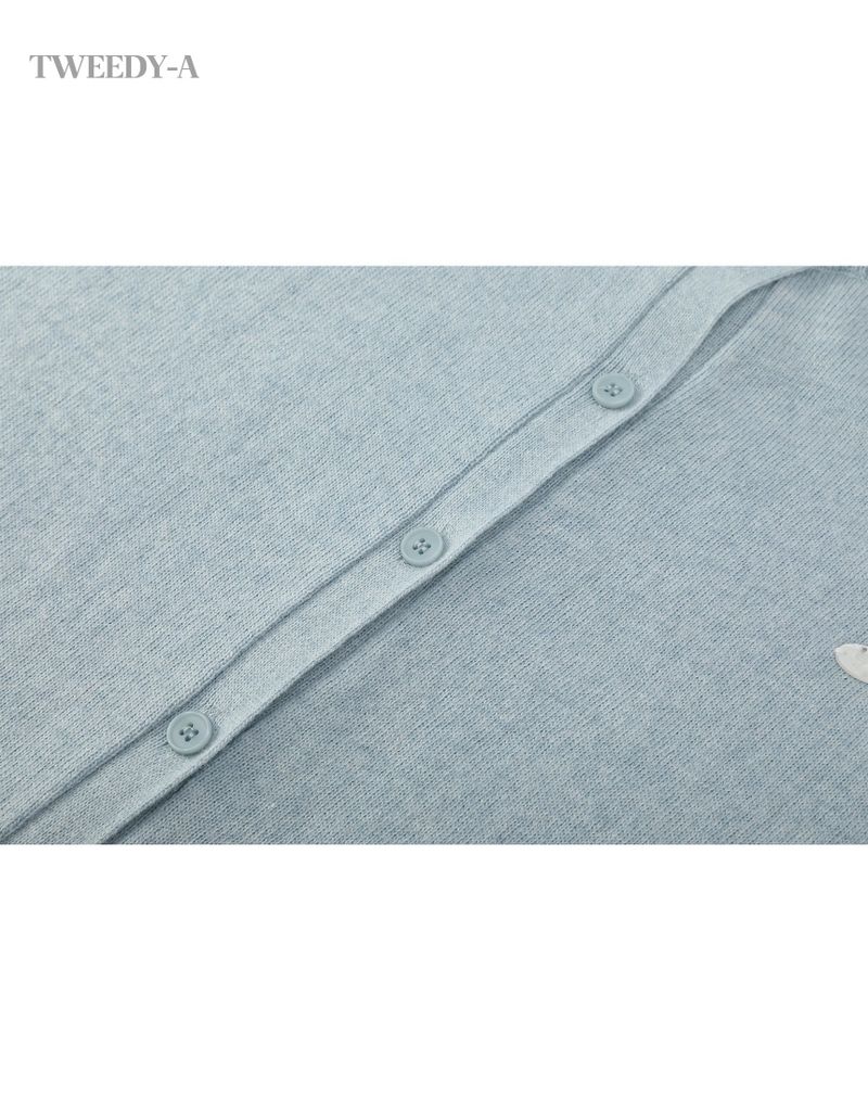 Basic Cashmere Mixed Round Cardigan 6 Colors