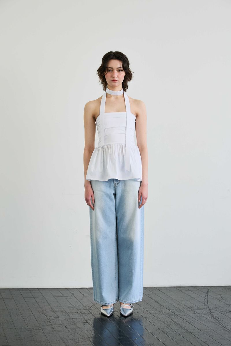 ARIKIM（アリキム）の「NOVA SMOCKED SCARF TUBE TOP / WHITE（Tops）」