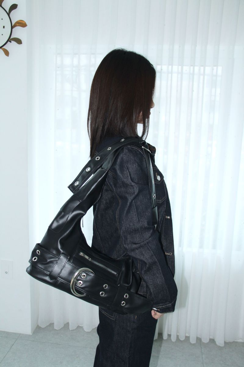 Buckle Strap Shoulder Bag