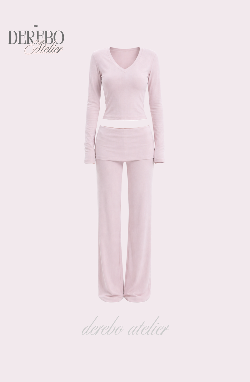 Mully Pink V-Neck Training Set-up (pants)
