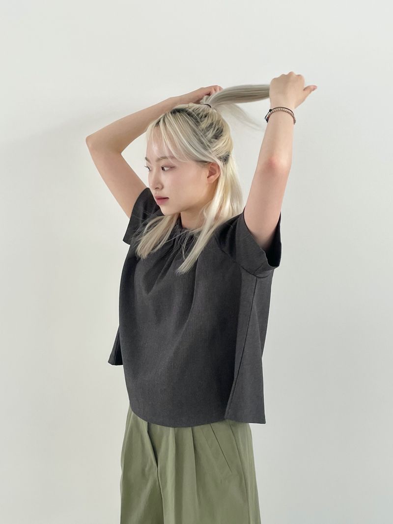 Rollup pintuck mini pants