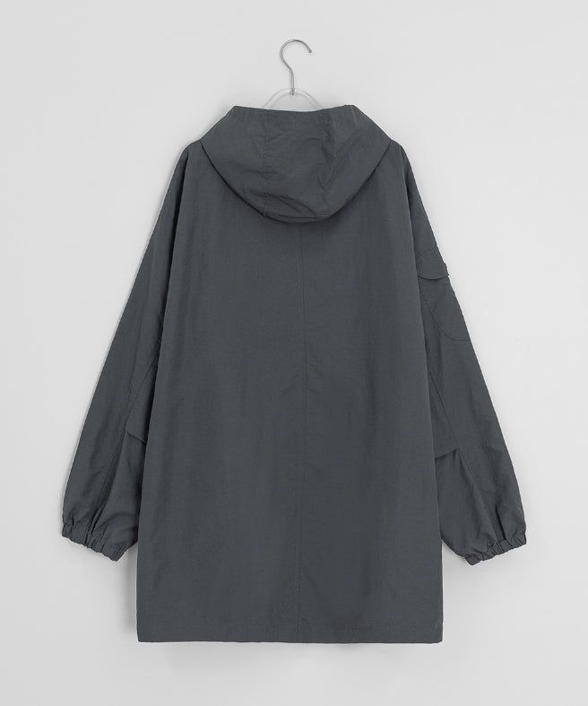 Reget Hood Long Bomber Jacket
