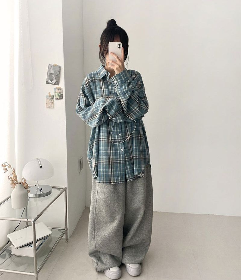 Lue Loose Fit Checkered Shirt