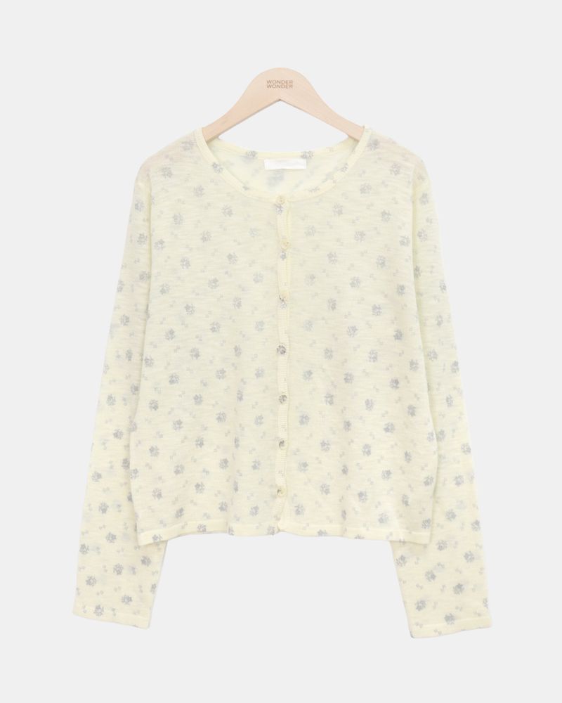 Nichu Flower Pattern Cardigan