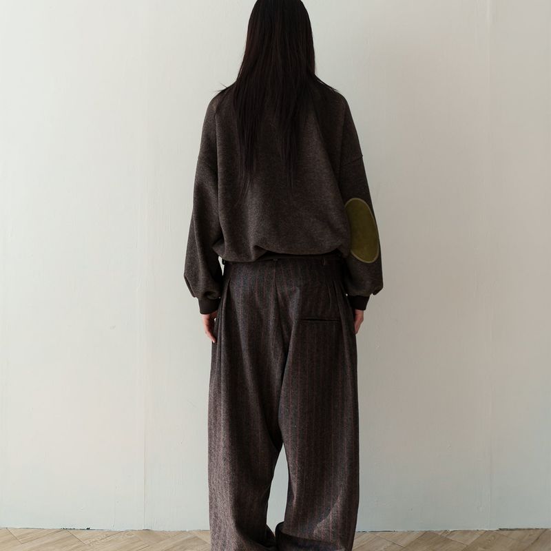 Bean wool pullover / Brown