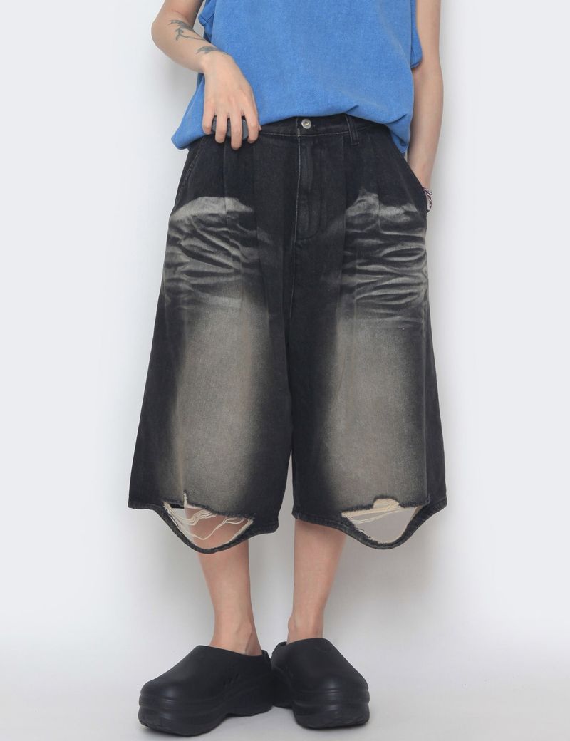 nutellike（ヌテールライク）の「Vintage half denim pants（Pants）」