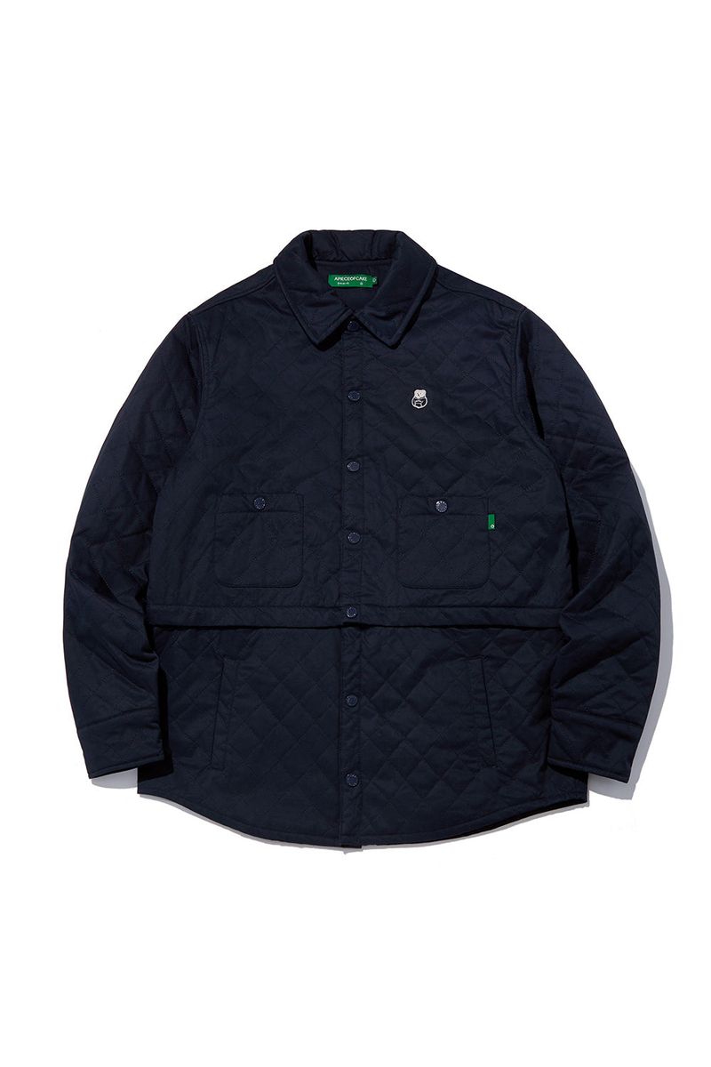 Quilting 2Way Shirt Jacket_Navy