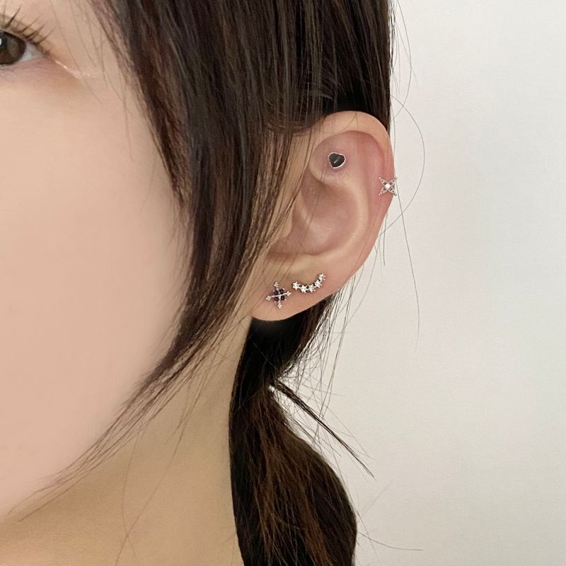 [4 set] glitter piercing set