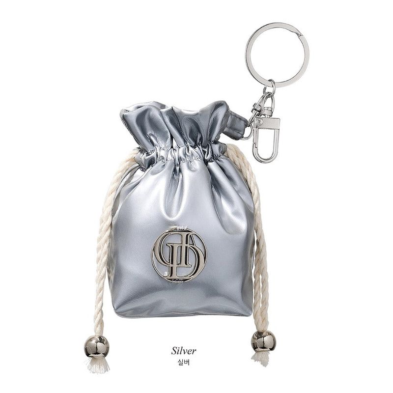 TINY STRING POUCH KEYRING